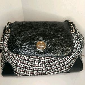 Black and white purse